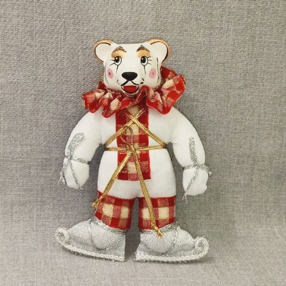 Ёлочная игрушка Медвежонок-Фигурист