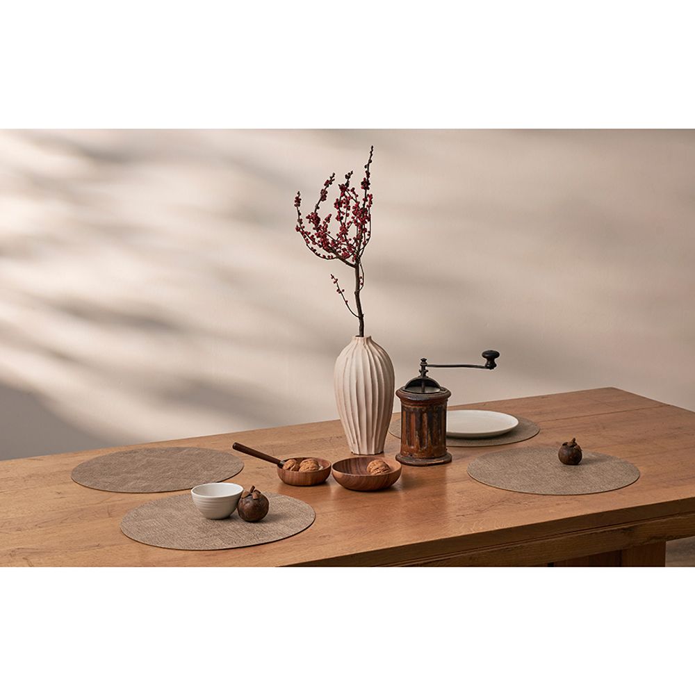 Набор из 2-х сервировочных салфеток Leanera, Ø35 см, песочные