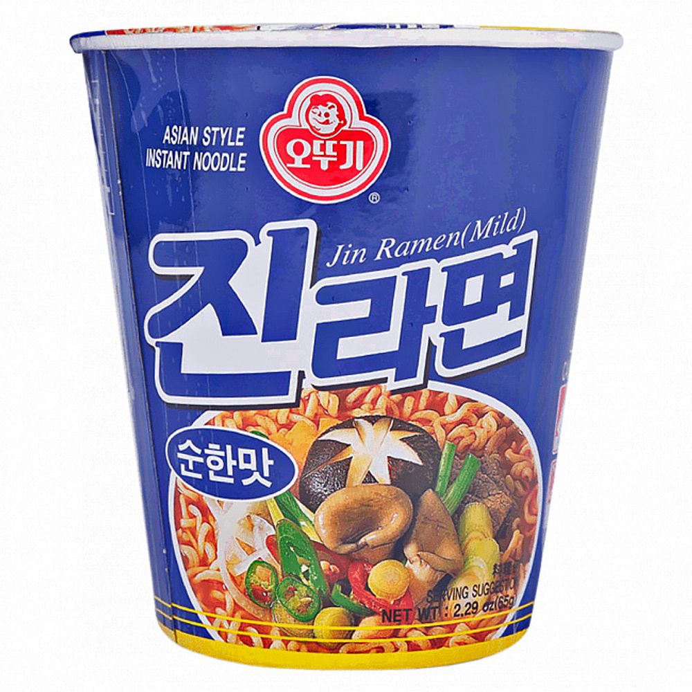 Лапша &quot;Jin ramen&quot; (mild) со вкусом грибов (чашка) 65 г, Южная Корея