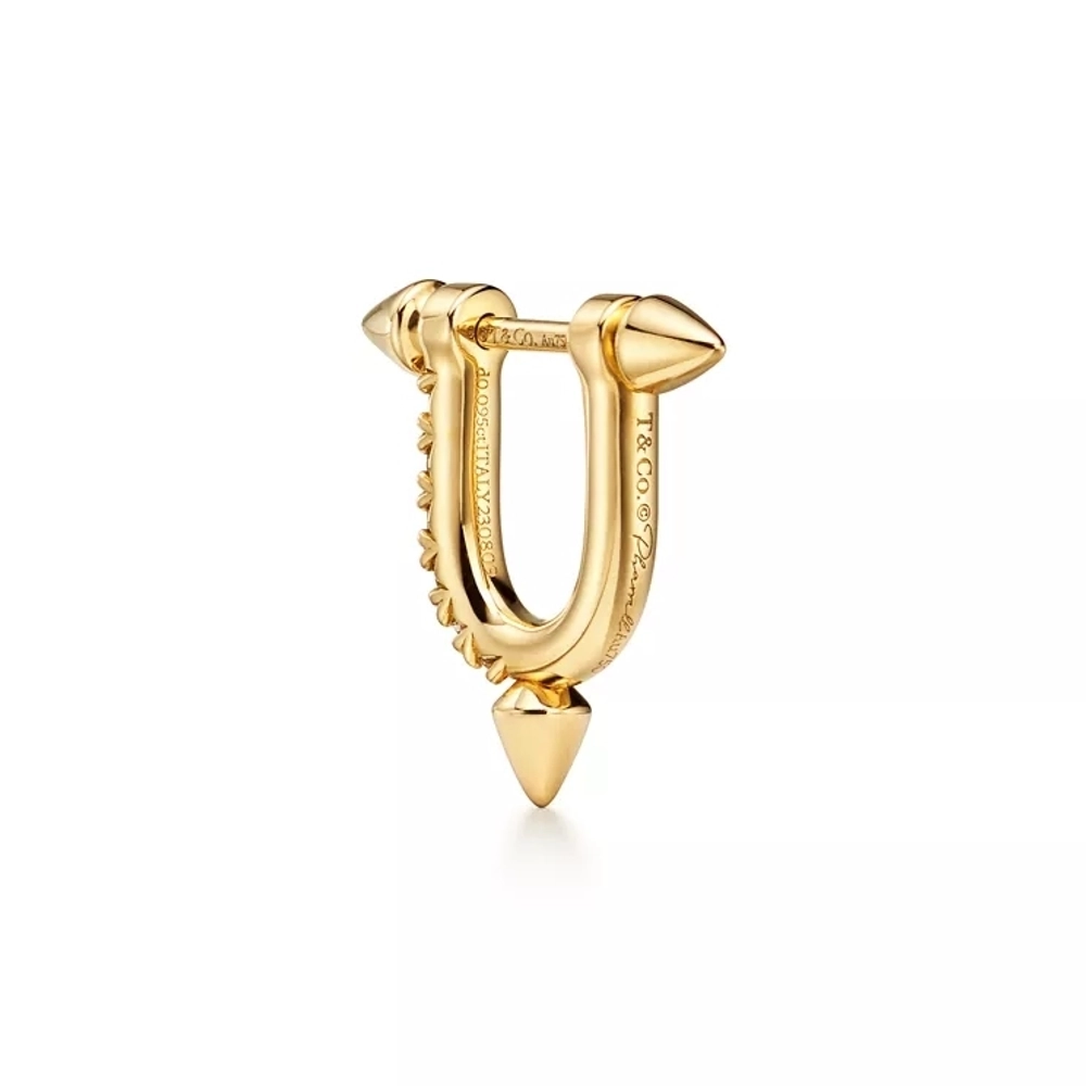 Серьги из жёлтого золота 18k с бриллиантами ,Tiffany 💎 Titan Pharrell Williams