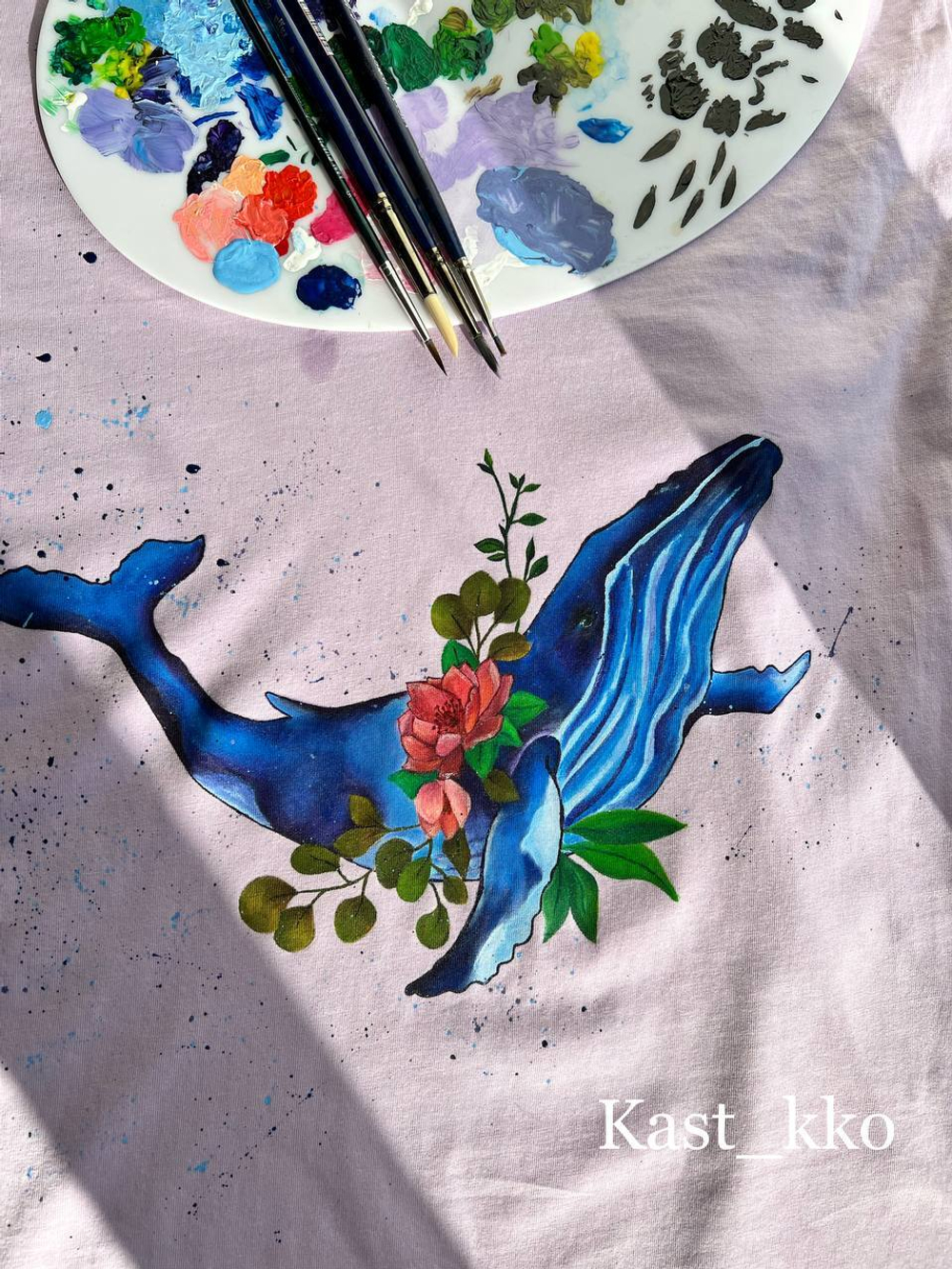 Краска по ткани и обуви, одежды акриловая «Голубая»