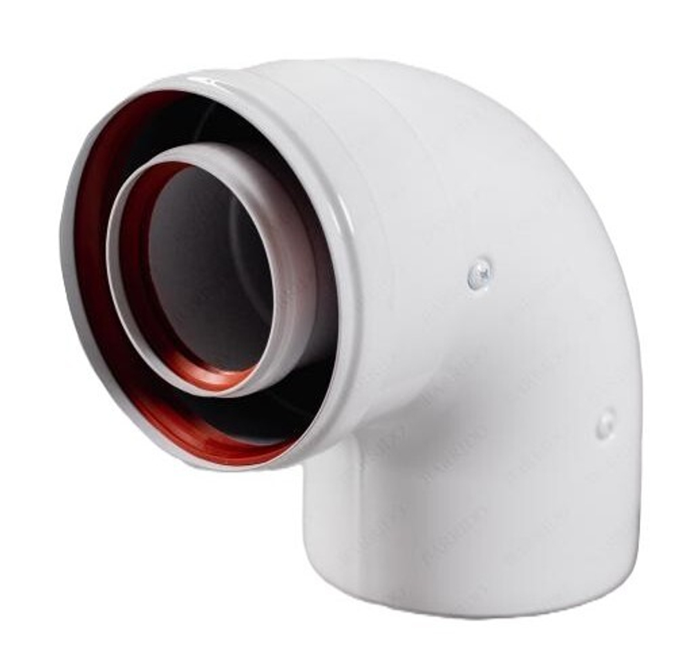 Промежуточный коаксиальный отвод 90°, без муфты, Ду 60/100, Baxi MT71410151