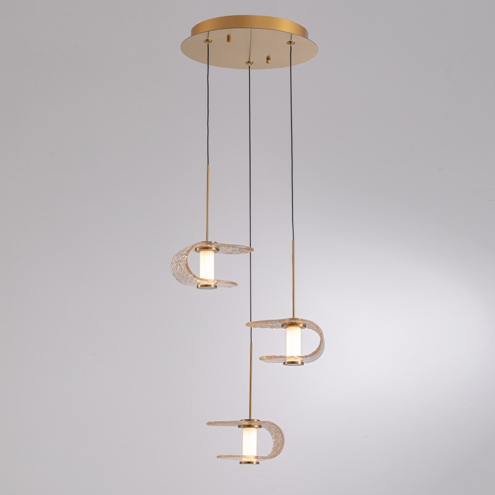 Подвесной светильник MD24020901-3A gold/cognac