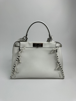 Сумка Fendi Peekaboo Medium Fiocco Bianca