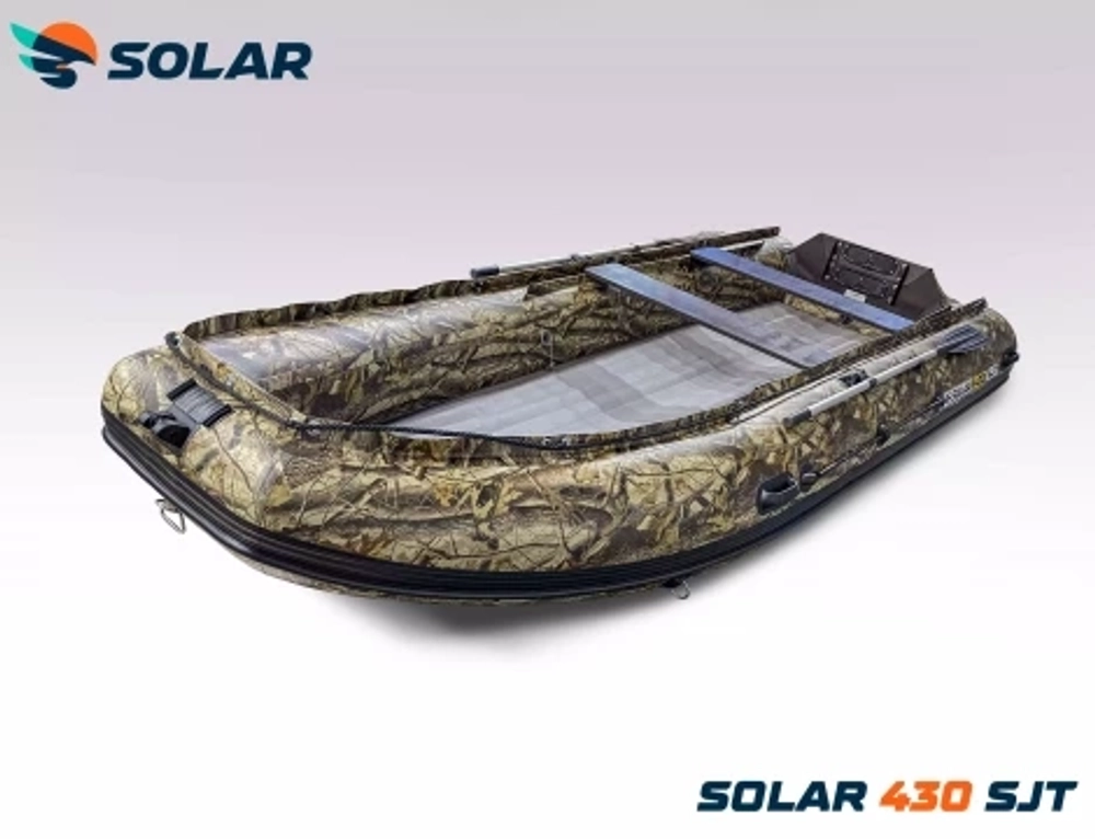 Лодка надувная моторная solar-430 super jet tunnel