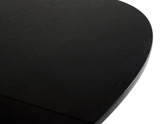 Обеденный стол Black Wood раздвижной черный МДФ 160-200