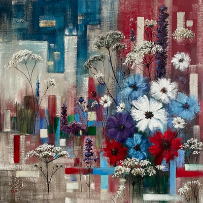 Картина маслом на холсте "Преображение" 80х80 см. Деревянный подрамник. Художник Наталия Осадчук