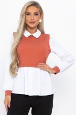 Блуза Жозетта (терракот) Б14738-3М LT Collection