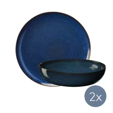 ASA - Сервиз Saisons Midnight Blue на 2 персоны (4 шт.) / артикул   27161119 + 27231119  / GTIN