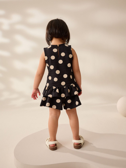 Топ и шорты в комплекте для девочки Next AD5-565, Черный, Белый