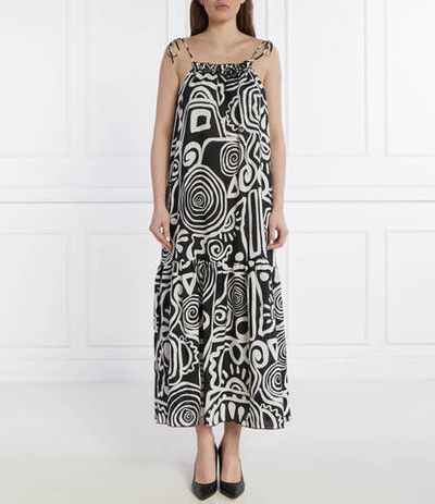 Льняное платье Liviana Conti - черный(L4SM20)