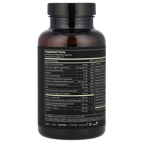 Qualia, Mind®, без кофеина, 90 капсул