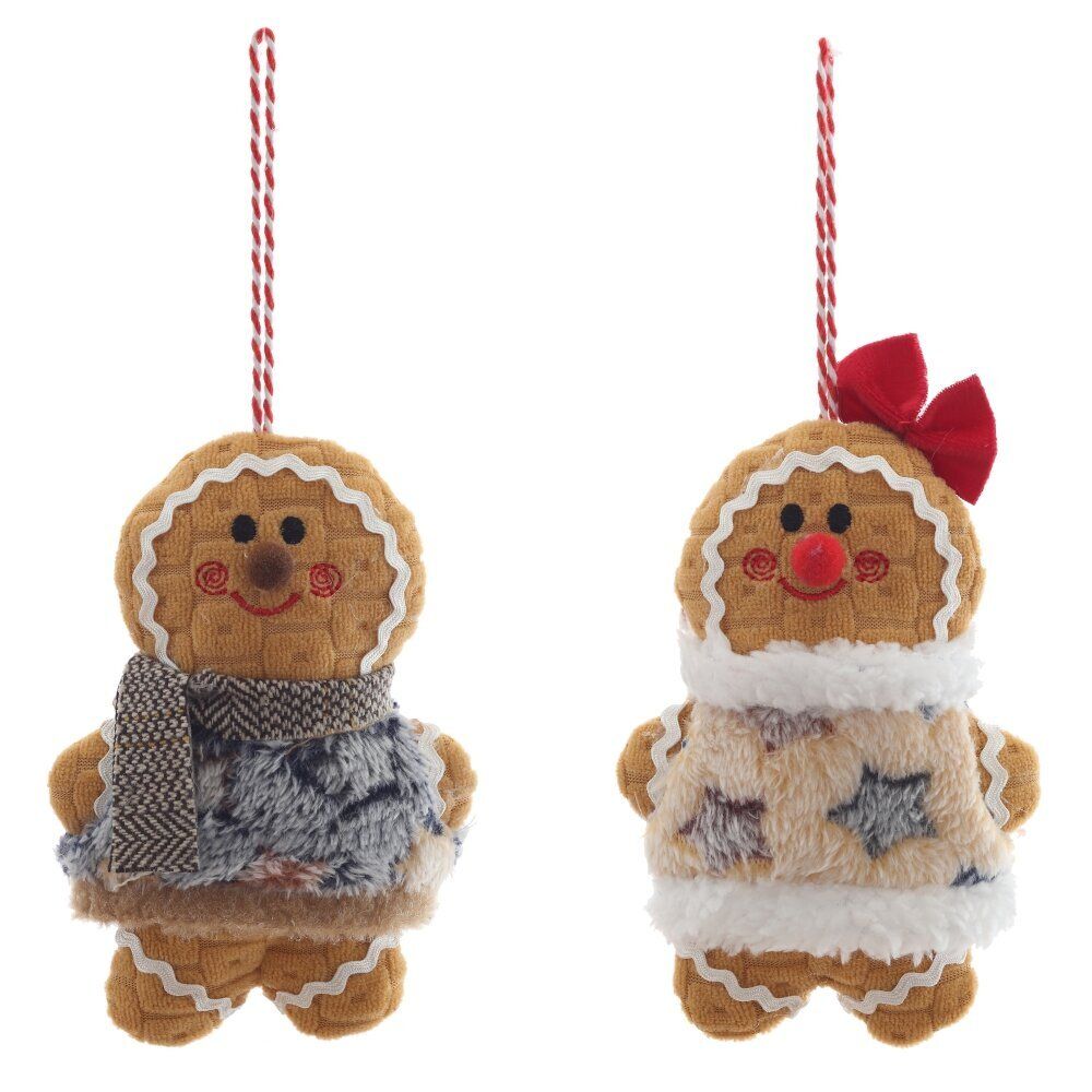 GAEM Игрушка набивная подвесная "Пряничный человечек", L11 W5 H14 см, 2в.