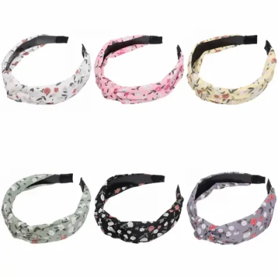 Ободок для волос «Beauty Gallery - Marina», ширина 2,8см, микс 6 цветов