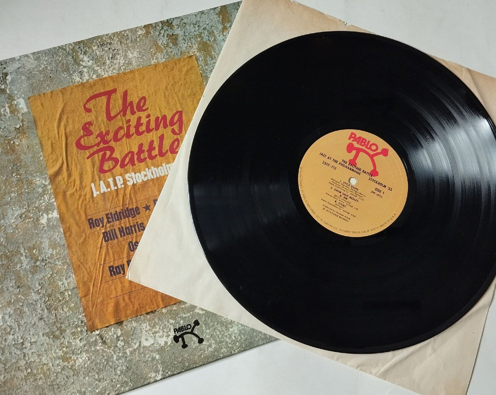 Винтажная виниловая пластинка LP The Exciting Battle J.A.T.P. Stockholm 55 (USA 1974)