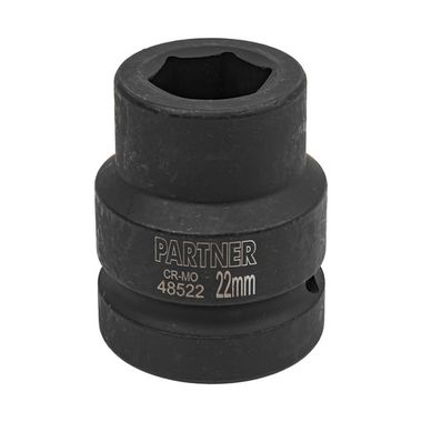Головка ударная 22мм (6гр),1'' Partner PA-48522