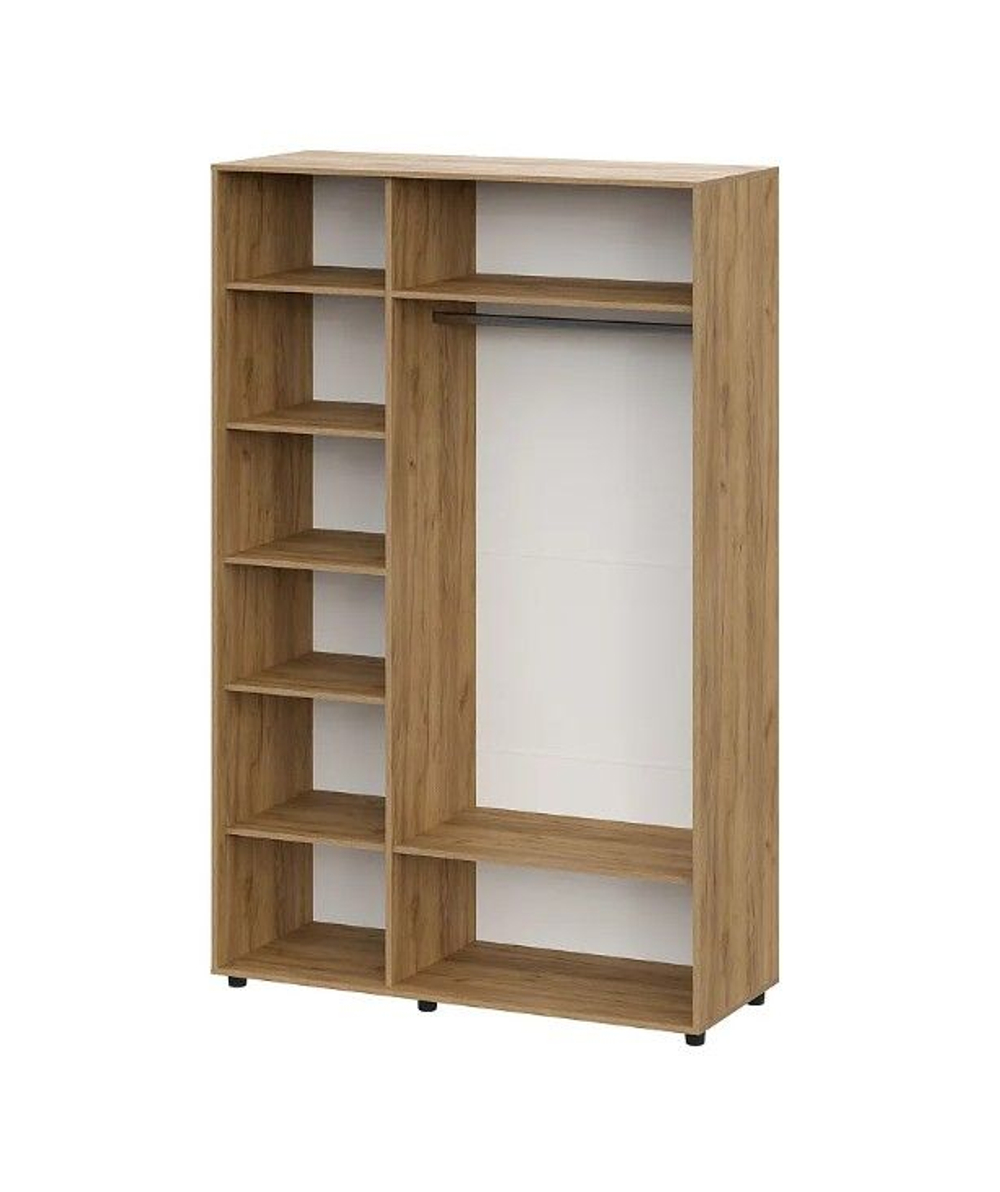 Милан Шкаф трехстворчатый Дуб Золотой/Белый/Белый Матовый