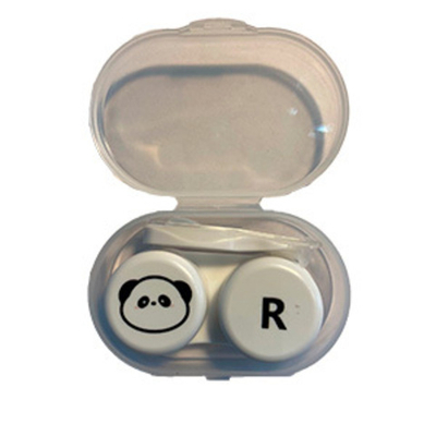 Футляр для хранения контактных линз Панда, белый