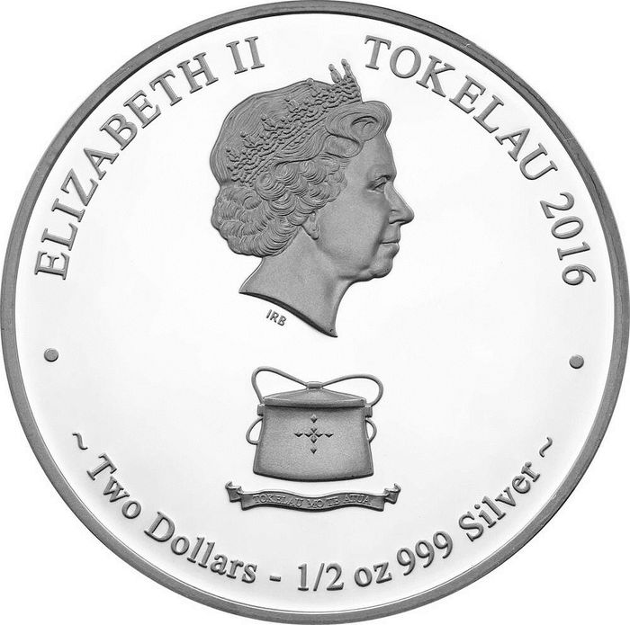 2 доллара 2016 Токелау «Обезьяна»