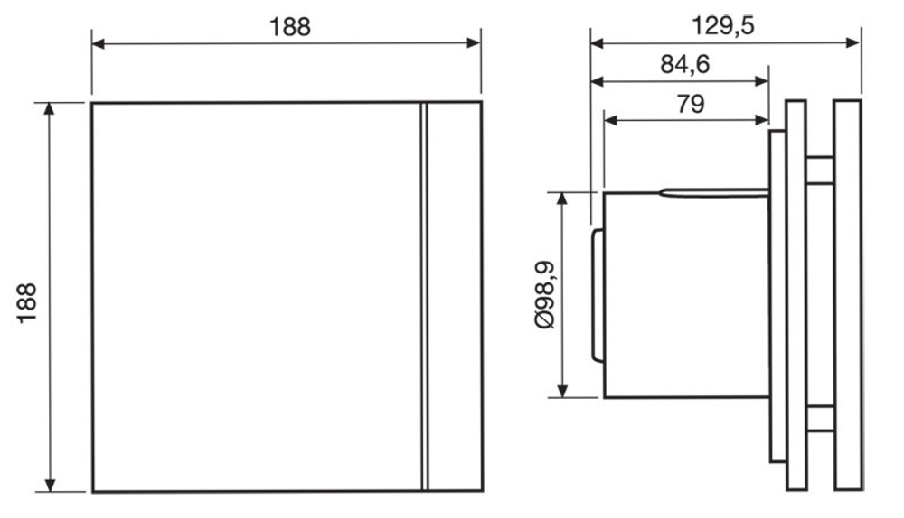 Накладной вентилятор Soler Palau SILENT-100 CZ MATT WHITE DESIGN 4C