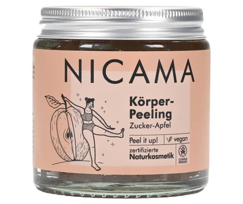 Скраб для тела NICAMA с ароматом сахара и яблока, 140 гр