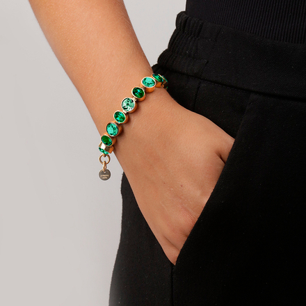 Браслет Dyrberg Kern ELAINE SG EMERALD GREEN MIX 450160