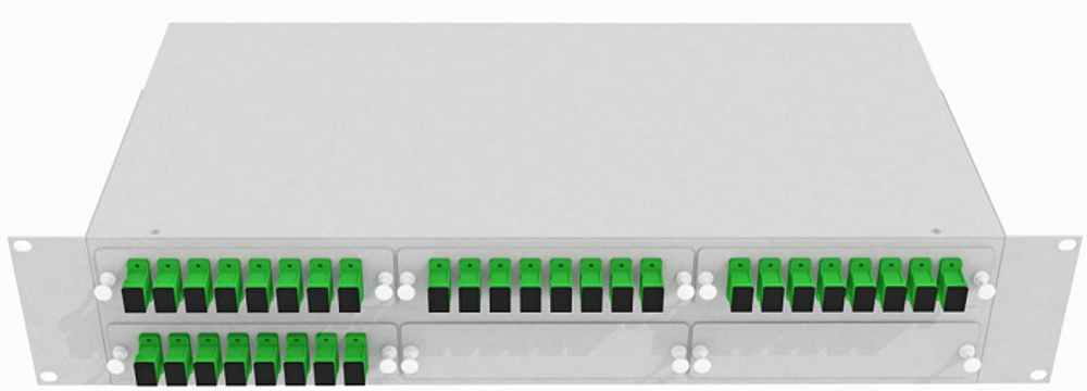 Кросс оптический стоечный  TopLAN КРС-Top-2U-32SC/A-OS2-GY