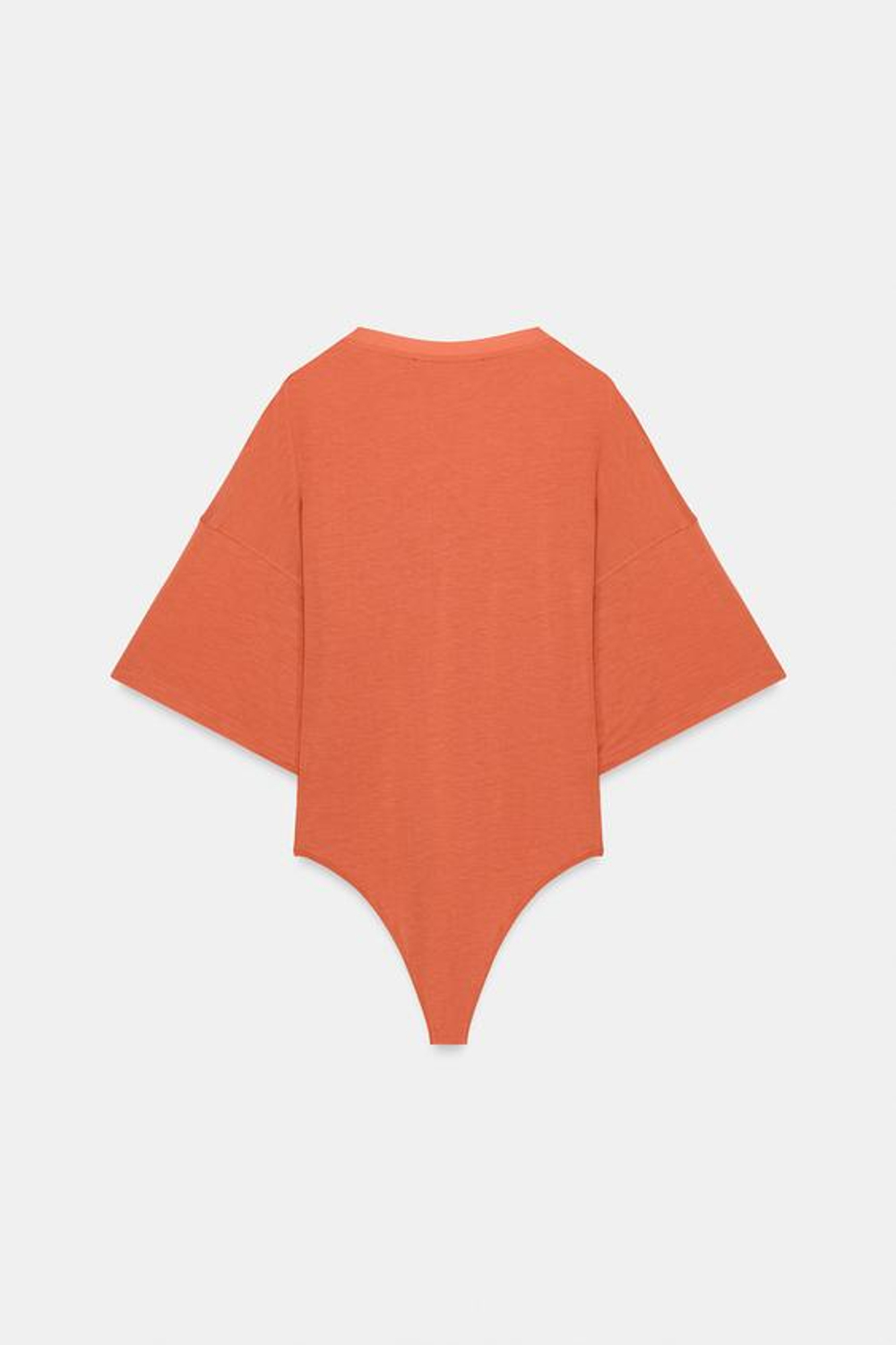 ZARA БОДИ С РУКАВАМИ ДО ЛОКТЯ, ЦВЕТ ЖЖЕНОГО АПЕЛЬСИНА