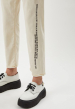 Джинсы жен. ICE PLAY 1100 молочные надписи