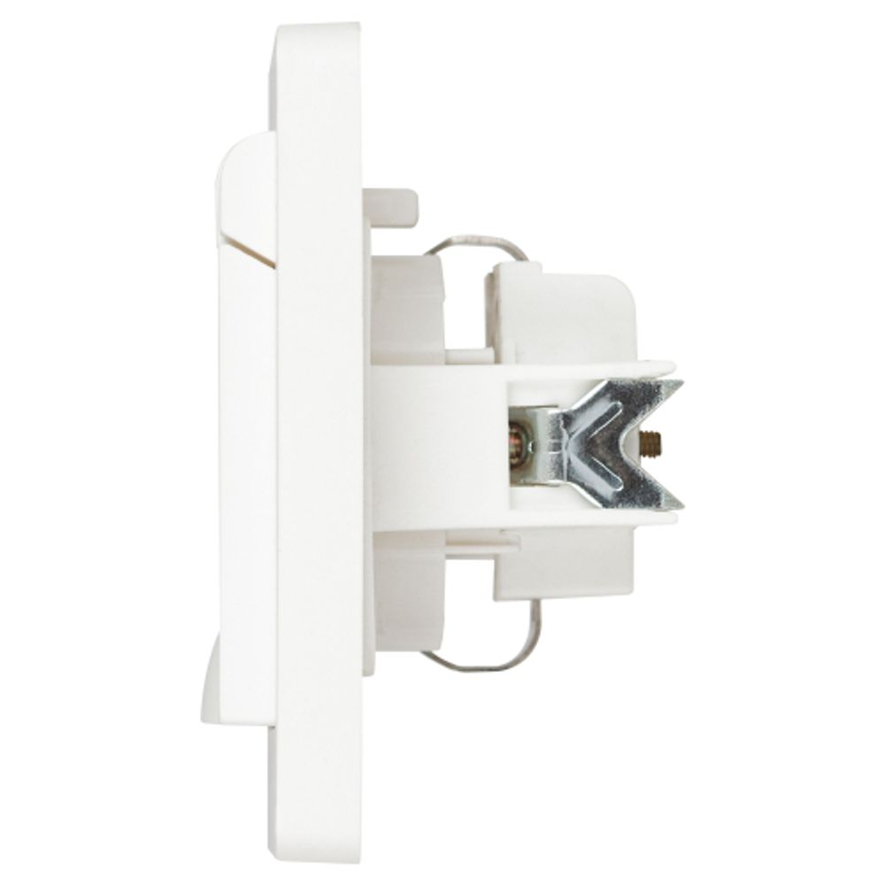 Розетка Intro Style 7-203-01 с заземлением 2P+E Schuko с крышкой 16А-250В IP20 СУ белый