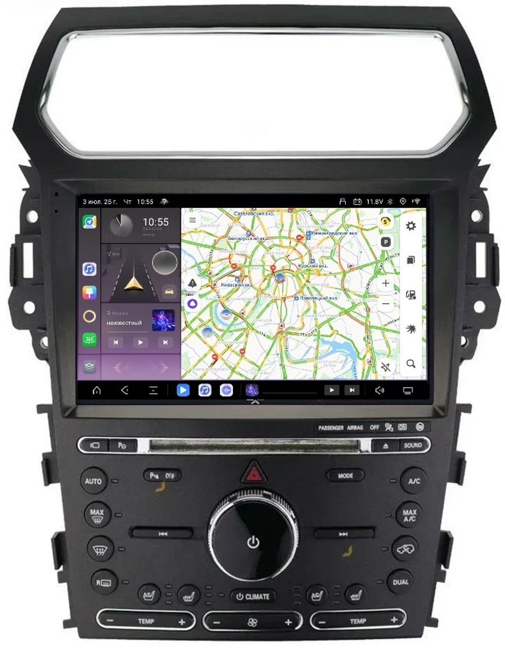 Магнитола для Ford Explorer 2011-2019 - Carmedia SF-1263 QLed, Android 13, TS20, CarPlay, SIM-слот