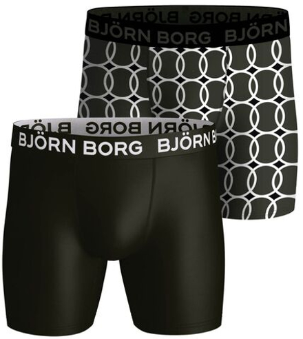 Боксерки теннисные Bjorn Borg Performance Boxer 2P - green/ print