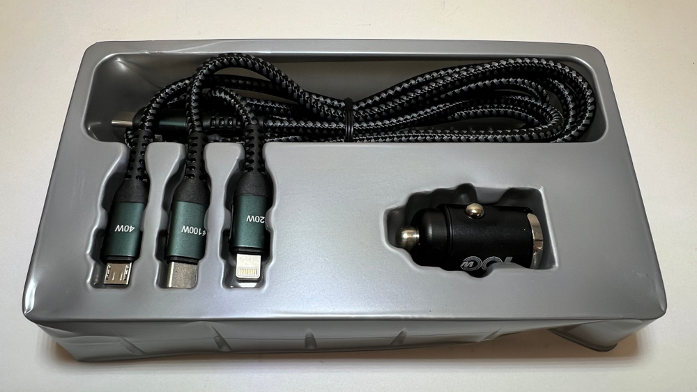 Автомобильное зарядное устройство Lifepro, PD30W+QC4.0 (55W), c кабелем в комплекте (за комплект)