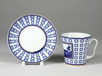 Бокал с блюдцем 360 мл форма Ленинградский рисунок Аничков мост арт. 81.27420.00.1