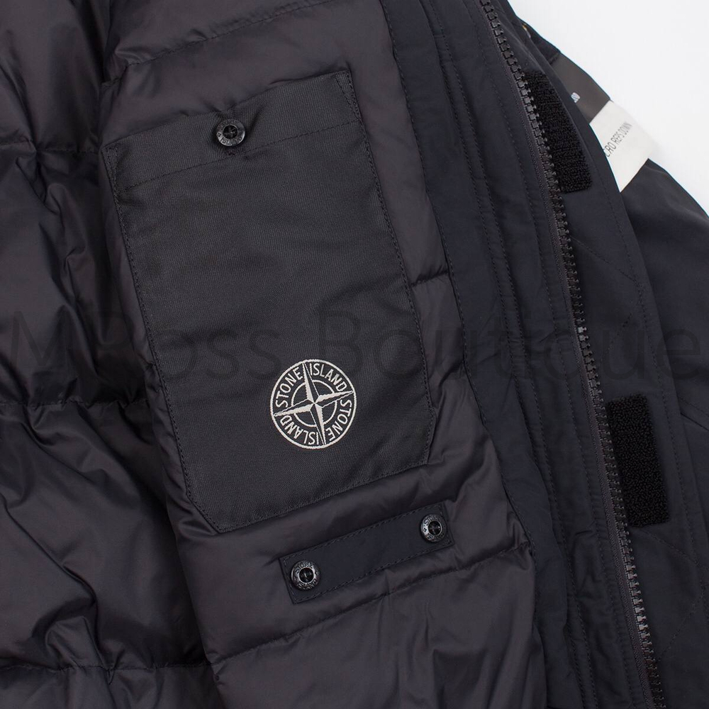 Мужская черная куртка Stone Island Micro Reps Down 40826