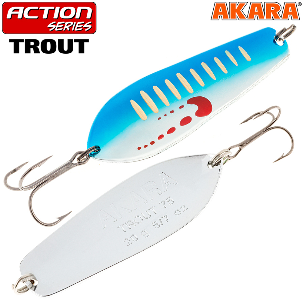 Блесна колебалка Akara Action Series Trout 85 26 гр. AB21