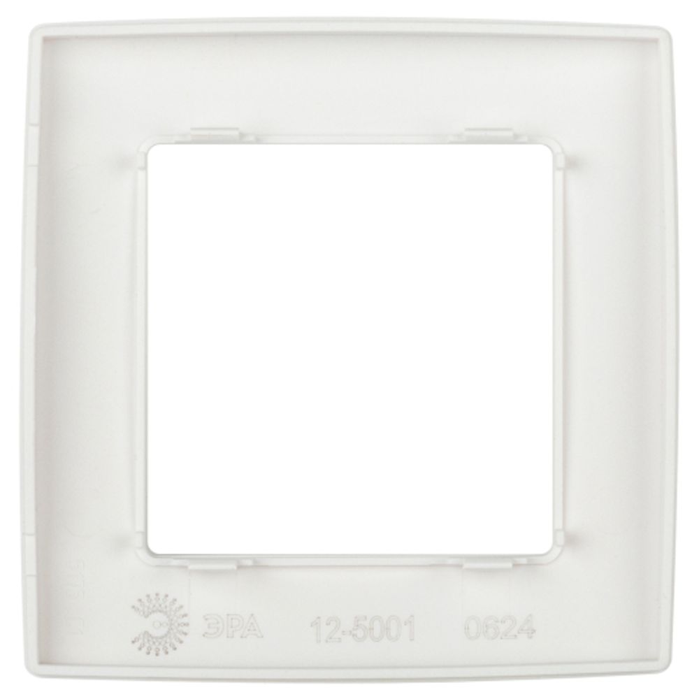 Рамка для розеток и выключателей ЭРА Серия 12 12-5001-01М на 1 пост, белый матовый