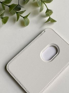 Кожаный чехол - бумажник K-DOO LEATHER WALLET MagSafe белый