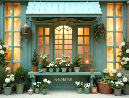 Фотофон "Бирюзовый фасад" арт. ФФ903-42