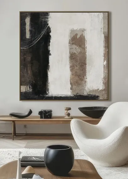 Постер Nebula vertical 120х120 см, коричневый, жёлтый