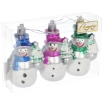 Ёлочные игрушки «Снеговичок с елочкой» 7,5*6,5см (набор 3шт)