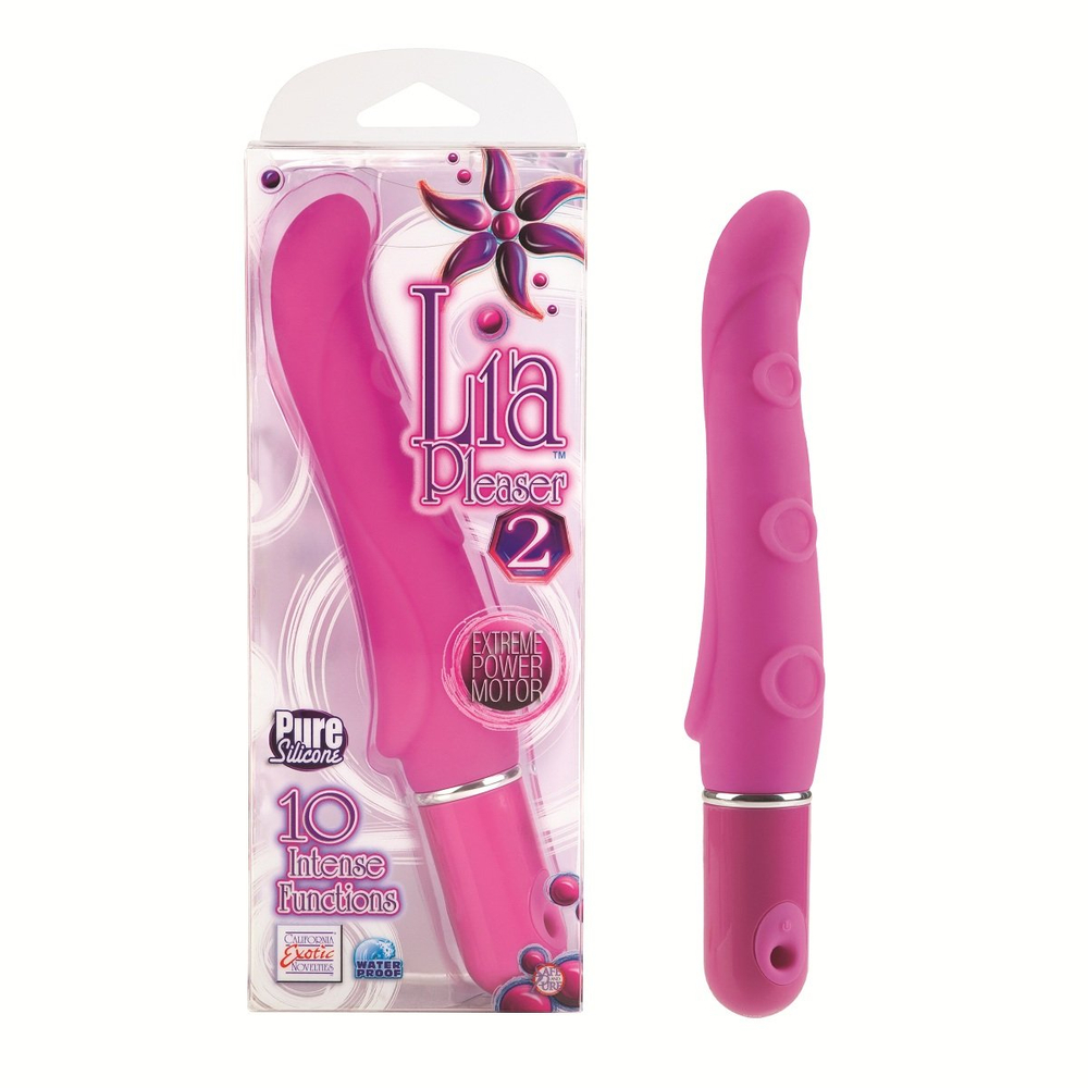 Розовый вибратор Lia Pleasers Pleaser 2 - 16 см. (Цвет: розовый)