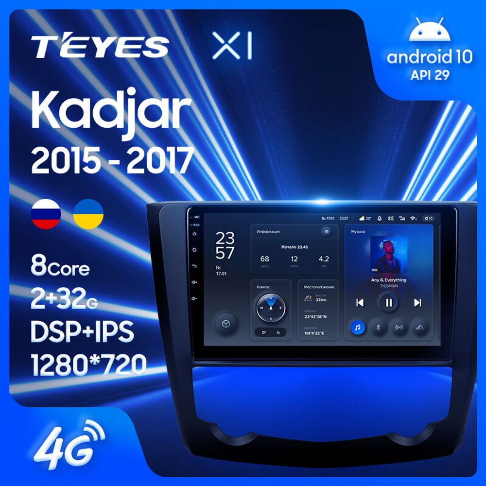 Teyes X1 9"для Renault Kadjar 2015-2017