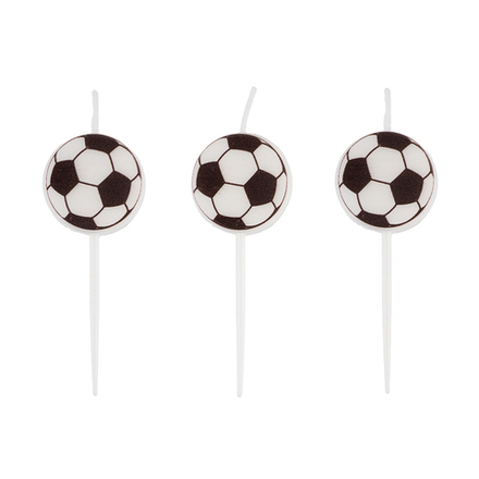Свечи фигурные «Футбольный мяч» на шпажках, 5 шт