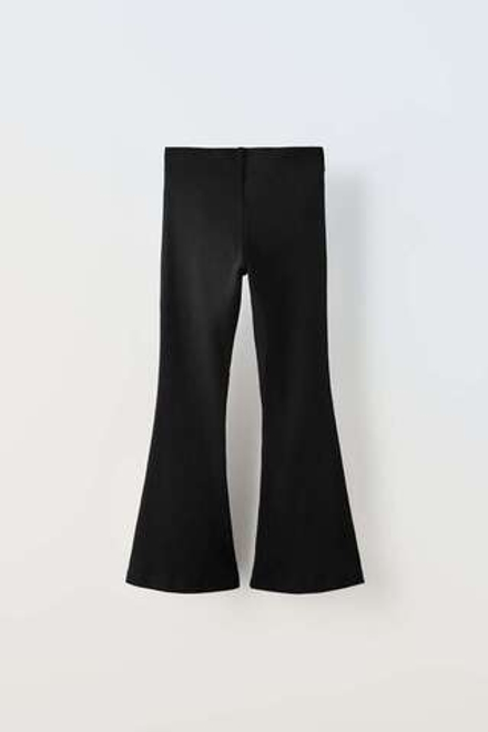 ZARA РАСКЛЕШЕННЫЕ ЛЕГИНСЫ, ЧЕРНЫЙ