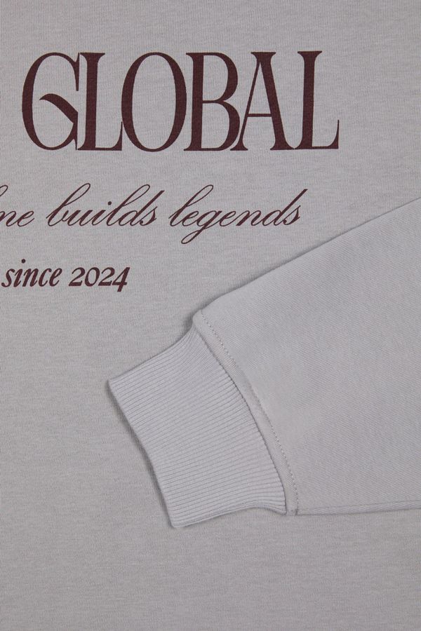 Толстовка Oversized серая - фото 5