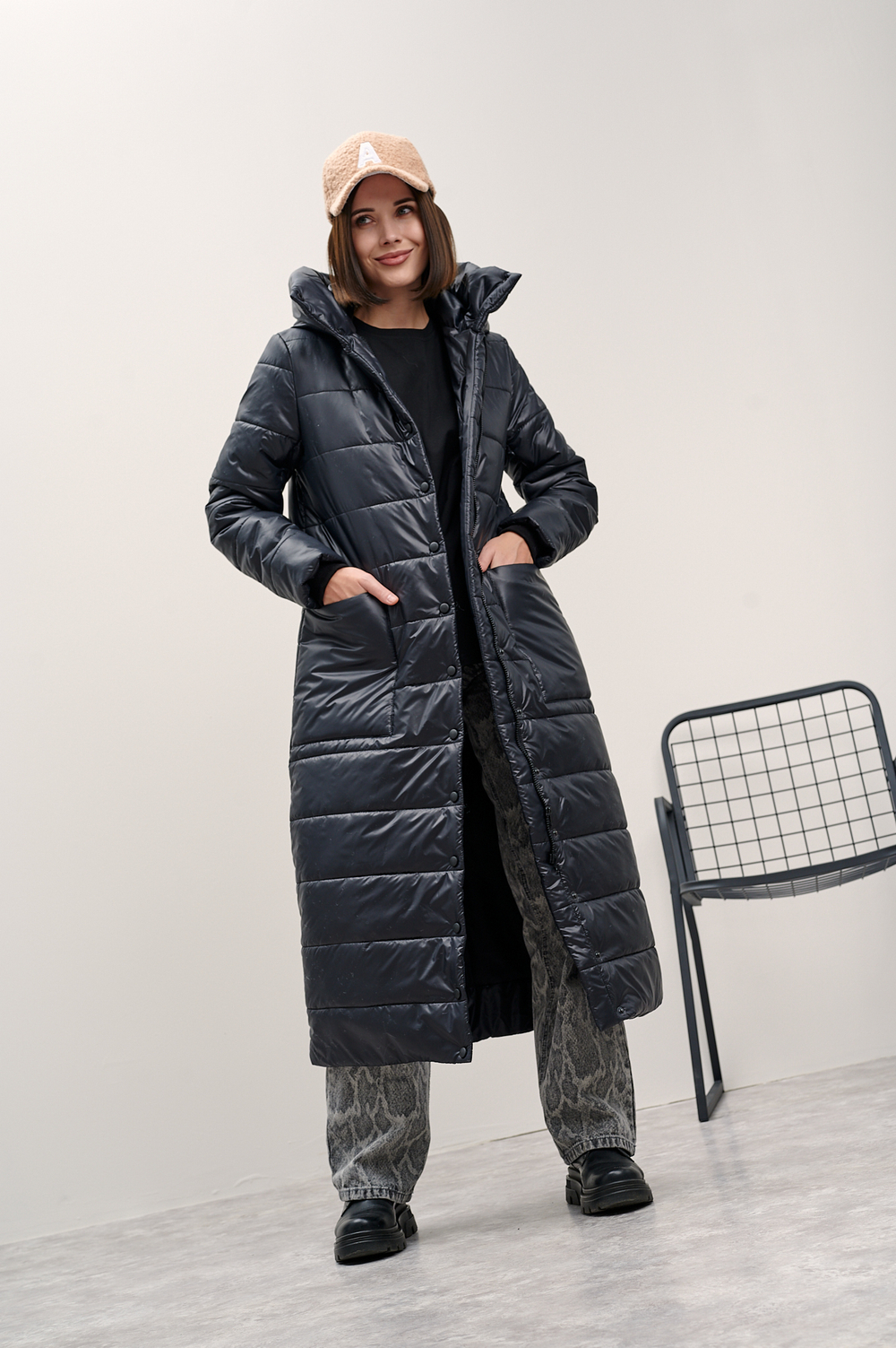 Пальто женское "Лара" черный