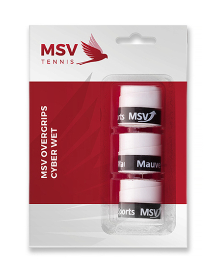 Намотки теннисные MSV Cyber Wet Overgrip 3P - white