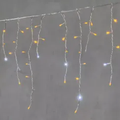 Светодиодная бахрома 4,9*0,5 м., 240 желтых LED ламп, мерцание, прозрачный провод ПВХ, Beauty Led (PIL240BLW-10-2Y)