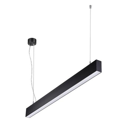 358880 OVER NT22 342 черный Светильник подвесной светодиодный (длина подвесов 1,2м) IP20 LED 4000K 30W вниз + 12W вверх 220V ITER
